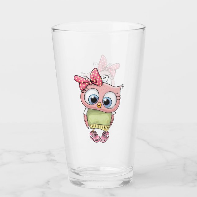 Copo De Pint Owl Glass (Frente)
