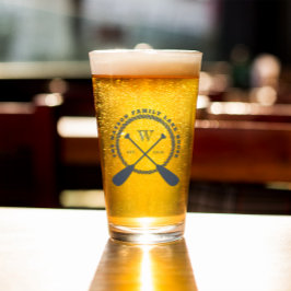 Copo De Pint Paddles Cruzado Lago House Adicionar Nome Familiar