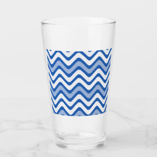 Copo De Pint Padrão Azul de Onda