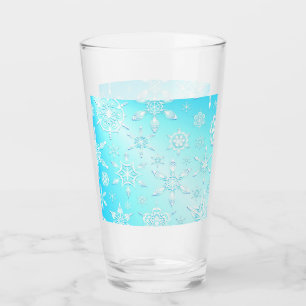Copo De Pint Padrão Crystal Snowflakes