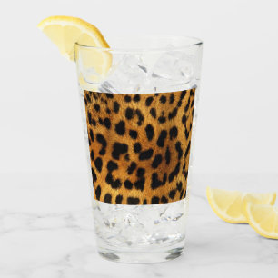 Copo De Pint padrão de chic do animal marrom impressão leopar
