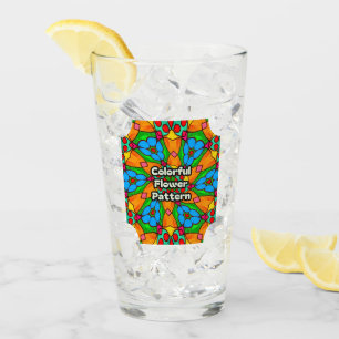 Copo De Pint Padrão de Flores Estéticas