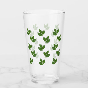 Copo De Pint Padrão de Folhas Modernas de Green Bay