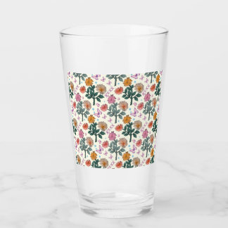 Copo De Pint Padrão de Jardim Floral Borboleta