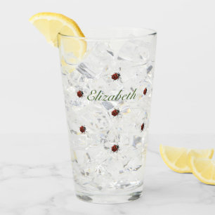 Copo De Pint Padrão de Ladybug bonito com nome