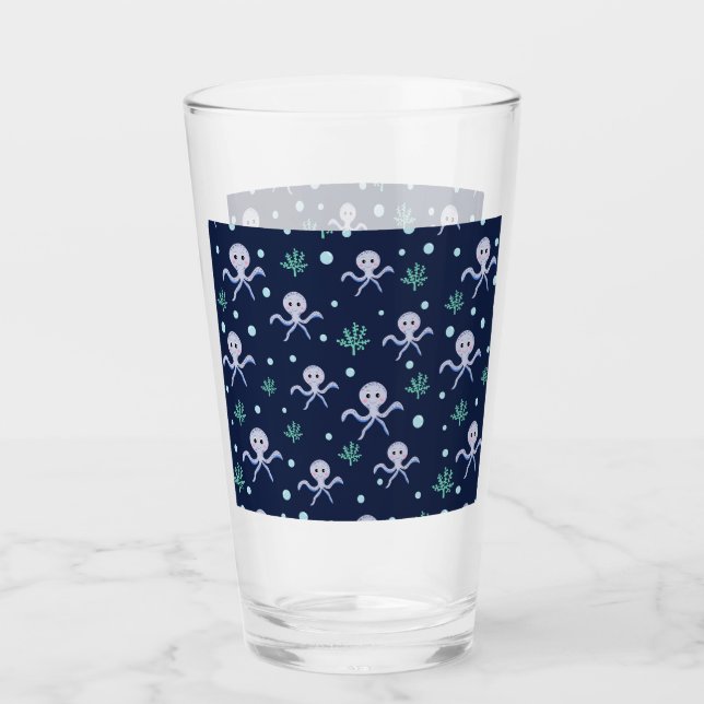 Copo De Pint Padrão Fofo de Polvo (Frente)