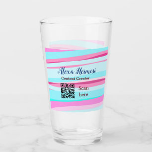 Copo De Pint Padrão ombre azul rosa adicionar nome profissão có