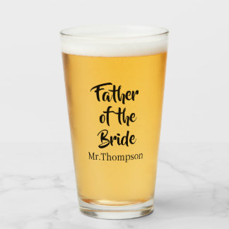 Copo De Pint Padre da Noiva Dúvida Personalizada de Casamento