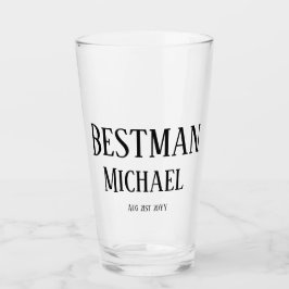 Copo De Pint PADRINHO DE CASAMENTO Bestman GIFTS Classic Black