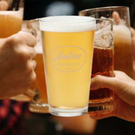 Copo De Pint Padrinho de casamento de Casamento Estilizado Beig