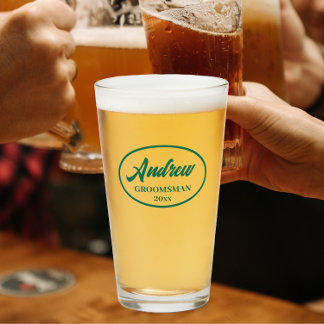 Copo De Pint Padrinho de casamento de Casamento Estilizado Emer