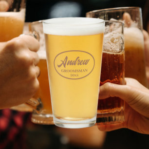 Copo De Pint Padrinho de casamento de Casamento Estilizado Moch