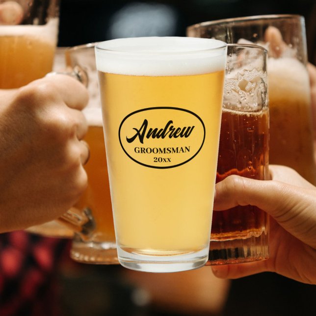 Copo De Pint Padrinho de casamento de Casamento Estilizado Pret (In Situ)