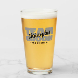 Copo De Pint Padrinho de casamento de solteiro do grupo Cinza p