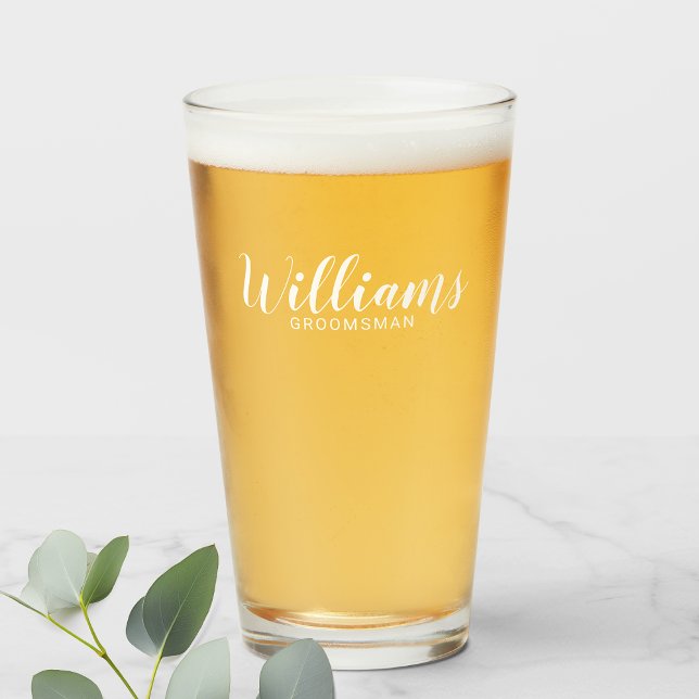 Copo De Pint Padrinho de casamento Personalizado de Script Mode (Criador carregado)