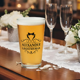 Copo De Pint Padrinho de casamento Preto