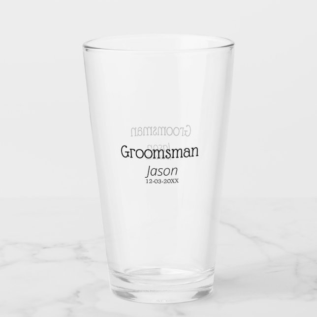 Copo De Pint padrinho despedida de solteiro adicionar nome mode (Frente)