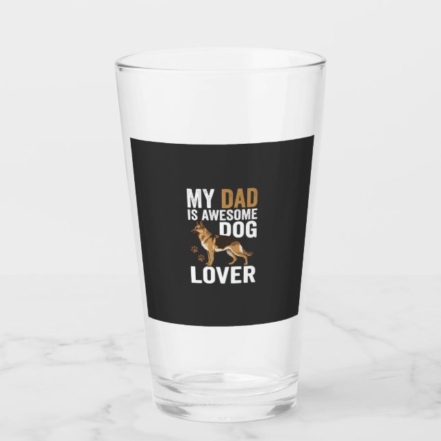 Copo De Pint Pai Amante de Cachorro é Incrível (Frente)