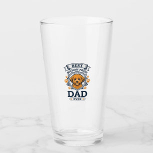 Copo De Pint Pai Bichon Frise Para Sempre Impressões de Pata de
