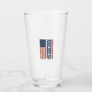 Copo De Pint Pai de Show de Cavalo Bandeira Americana Camisa Vi