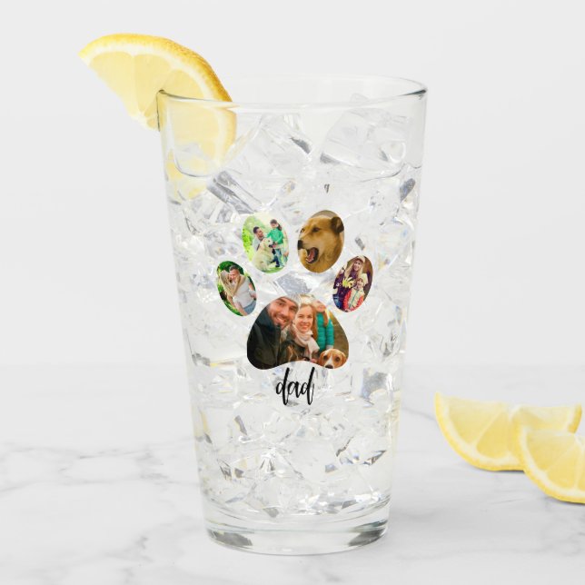 Copo De Pint Pai dia de os pais | Colagem de Fotografias de Imp (Gelo frontal)