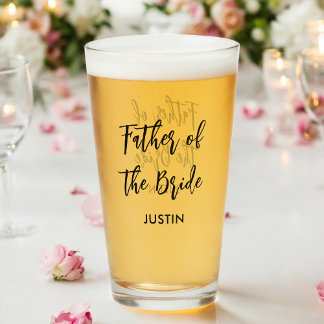 Copo De Pint Pai do Casamento Branco Negro Bride