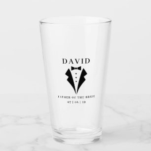 Copo De Pint PAI do casamento da pinta do smoking da NOIVA