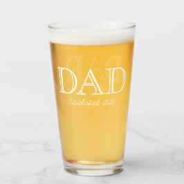 Copo De Pint Pai Estabelecido Texto Branco Negrito Cerveja Pret