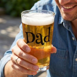 Copo De Pint Pai Fundado Novo Texto Divertido Pai Negrito Cerve
