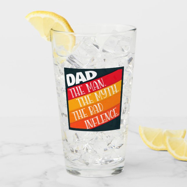 Copo De Pint Pai O Homem, O Mito, A Má Influência (Gelo frontal)