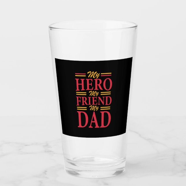 Copo De Pint Pai Oferece Meu Pai Herói (Frente)