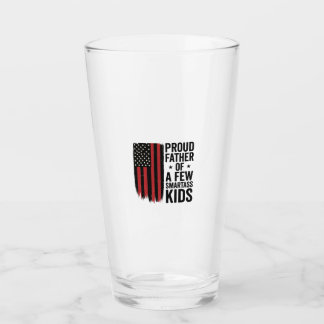 Copo De Pint Pai Orgulhoso de Alguns Filhos Sabichões Camisa Pa