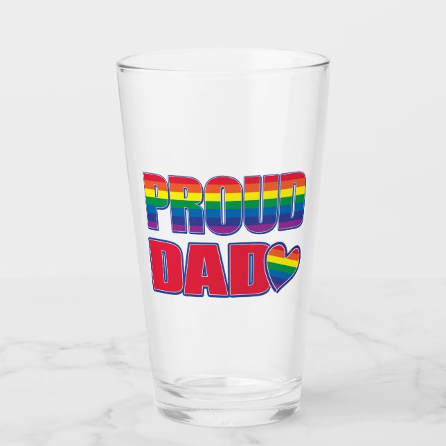 Copo De Pint Pai orgulhoso - Gay (Frente)