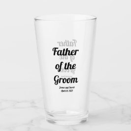 Copo De Pint Pai Personalizado do Vidro do Groom