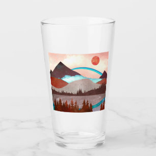 Copo De Pint Paisagem Arco-íris Azul