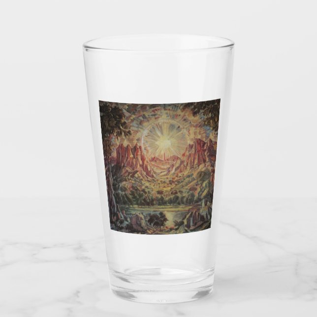 Copo De Pint Paisagem de montanha (por Konstantin Bogaevsky) (Frente)