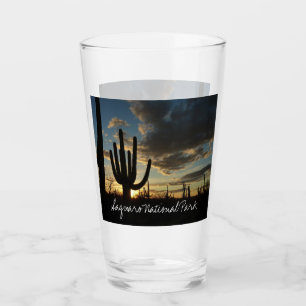 Copo De Pint Paisagem do Deserto de Arizona Saguaro Sunset II