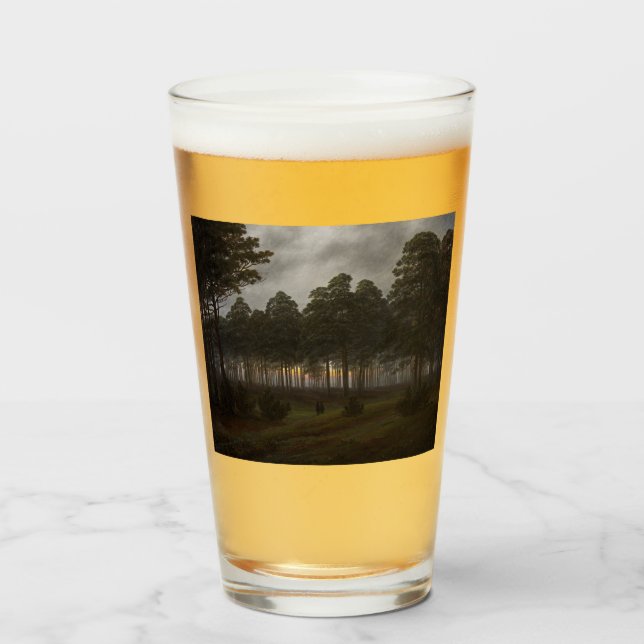 Copo De Pint Paisagem noturna (por Caspar David Friedrich) (Frente (Preenchido))