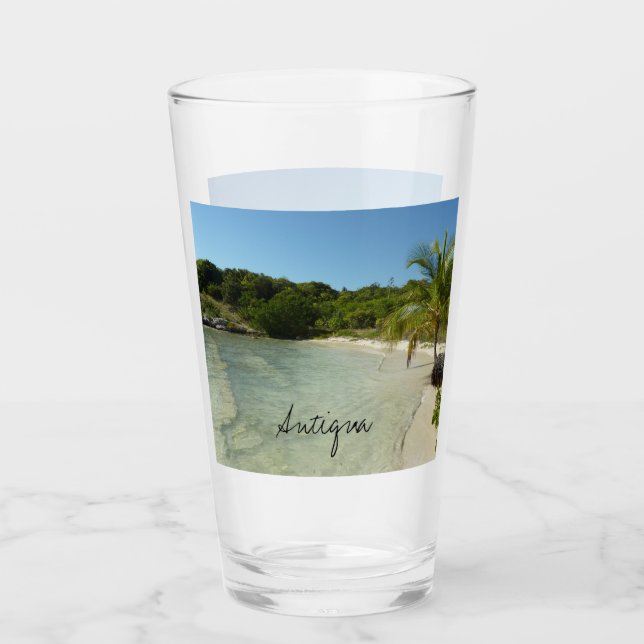 Copo De Pint Paisagem tropical bonita de antiguan Beach (Frente)
