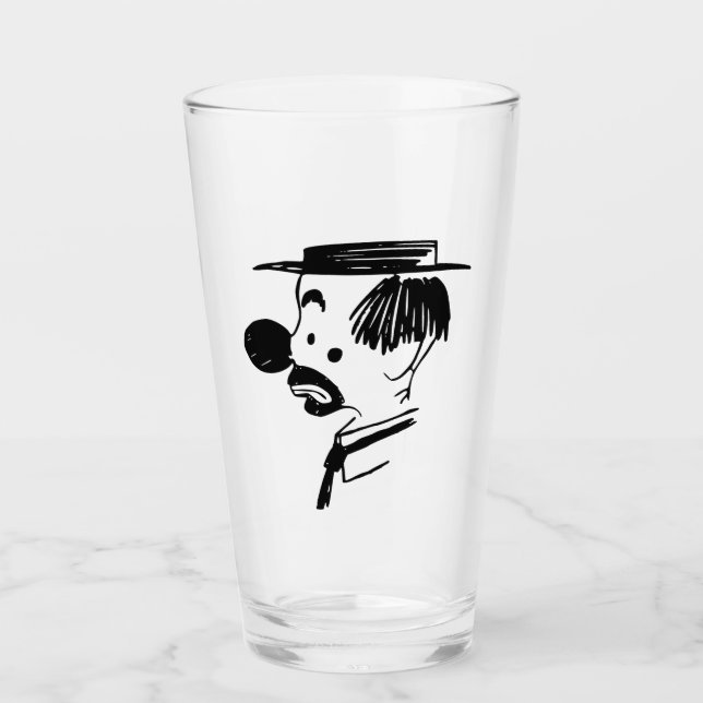 Copo De Pint Palhaço de ilustração de safra (Frente)