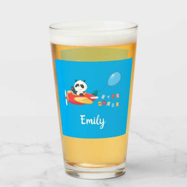 Copo De Pint Panda Voadora Bela Personalizada (Traseira (Preenchido))