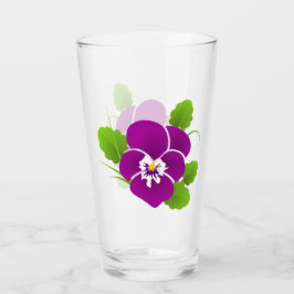 Copo De Pint Pansy Glass Cup