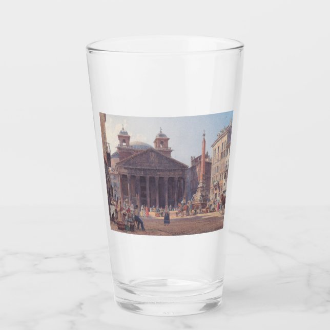 Copo De Pint Pantheon e Piazza della Rotonda em Roma, Itália (Frente)