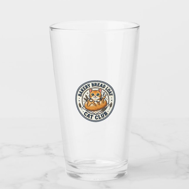Copo De Pint Pão de Padaria Gato Mãe Presente - Padaria B (Frente)
