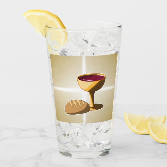 Copo De Pint Pão e Vinho A última comuna de Páscoa de jantar (Gelo frontal)