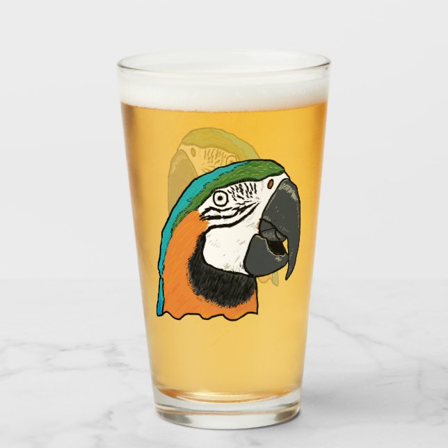 Copo De Pint Papagaio (Frente (Preenchido))