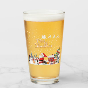 Copo De Pint Papai Noel, Snowman Feliz Feriado de Natal