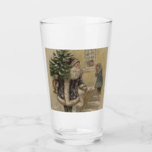 Copo De Pint Papai Noel Vintage Neve Árvore de Natal