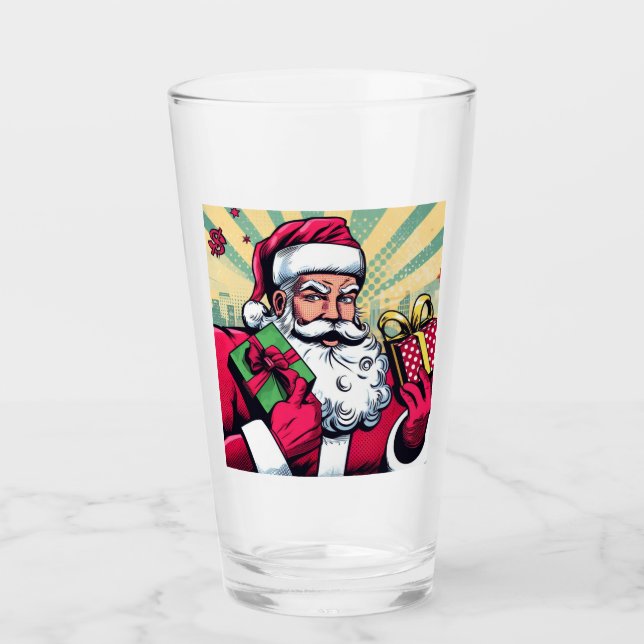 Copo De Pint Papais noeis de banda desenhada/Natal (Frente)