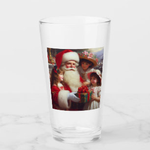 Copo De Pint Papais noeis de Natal com Crianças 1